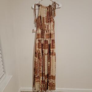 Taylor Womens Maxi Dress Size‎ 2 Tiered Fairy Chiffon Patchwork Boho Sleeveless